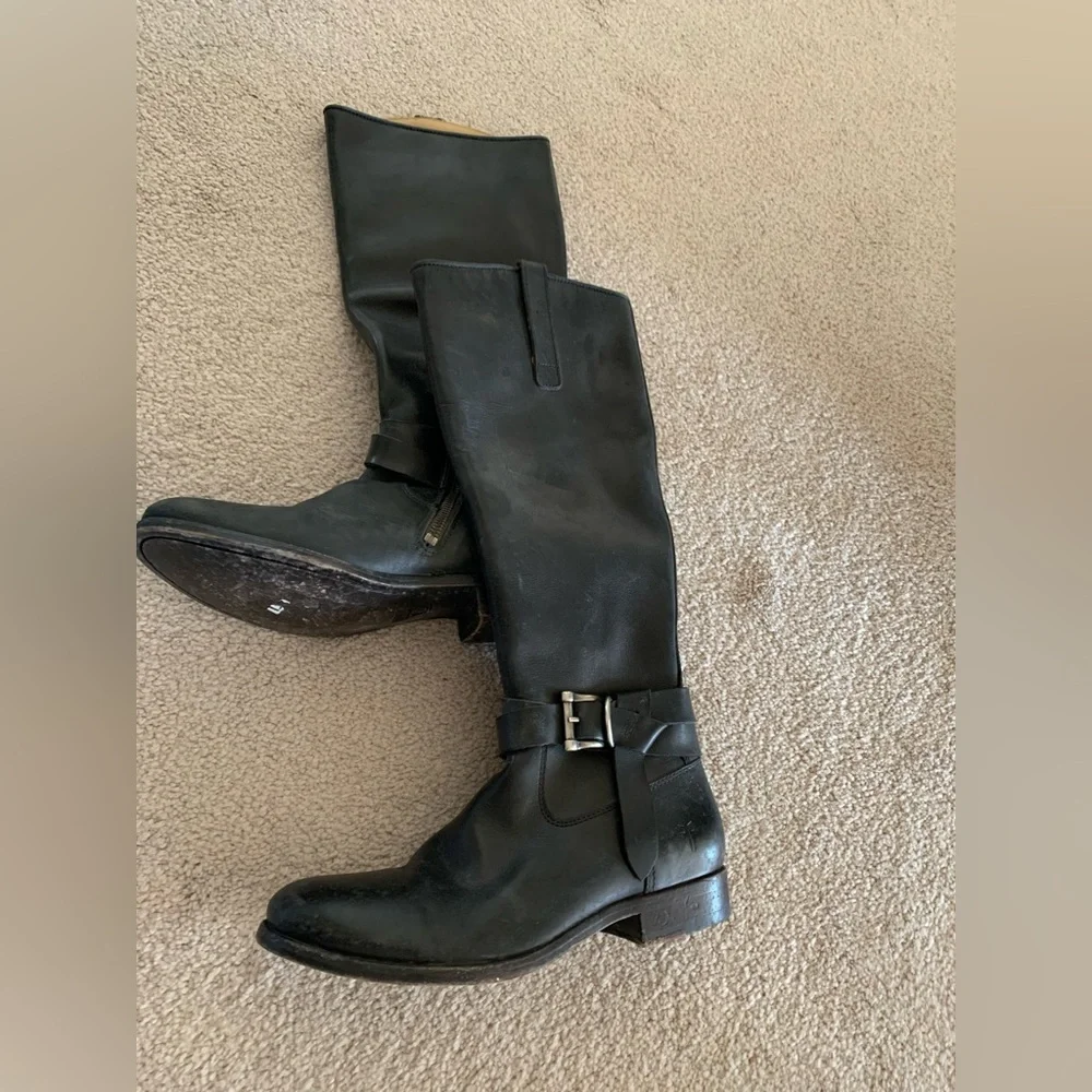 Classic Frye Melissa Strap Belt tall r Knee-High Riding boots Size 6 B